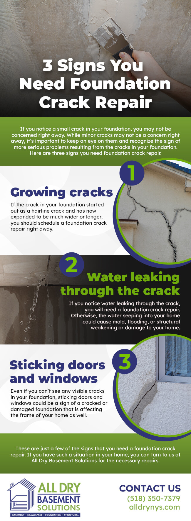 3 Signs You Need Foundation Crack Repair
